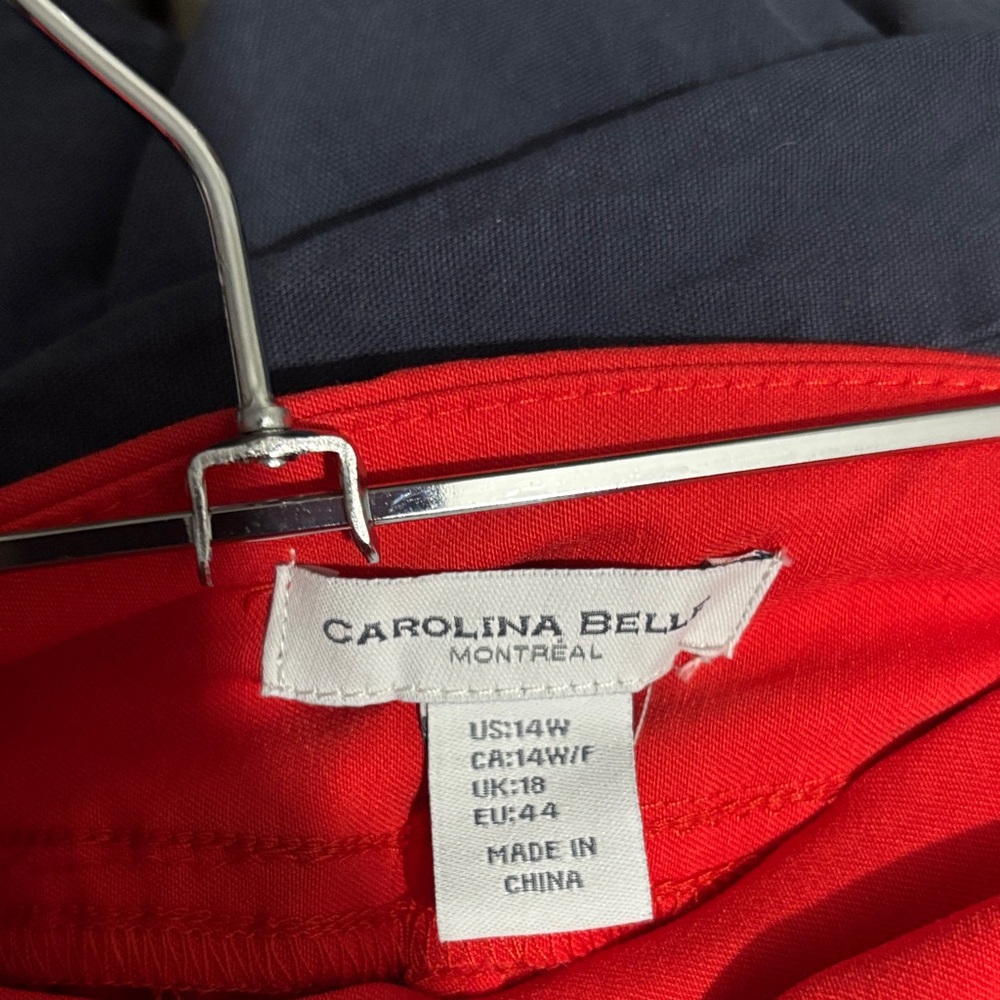 Carolina Belle Vibrant Red Ankle Ponte Pants - Picture 4 of 5